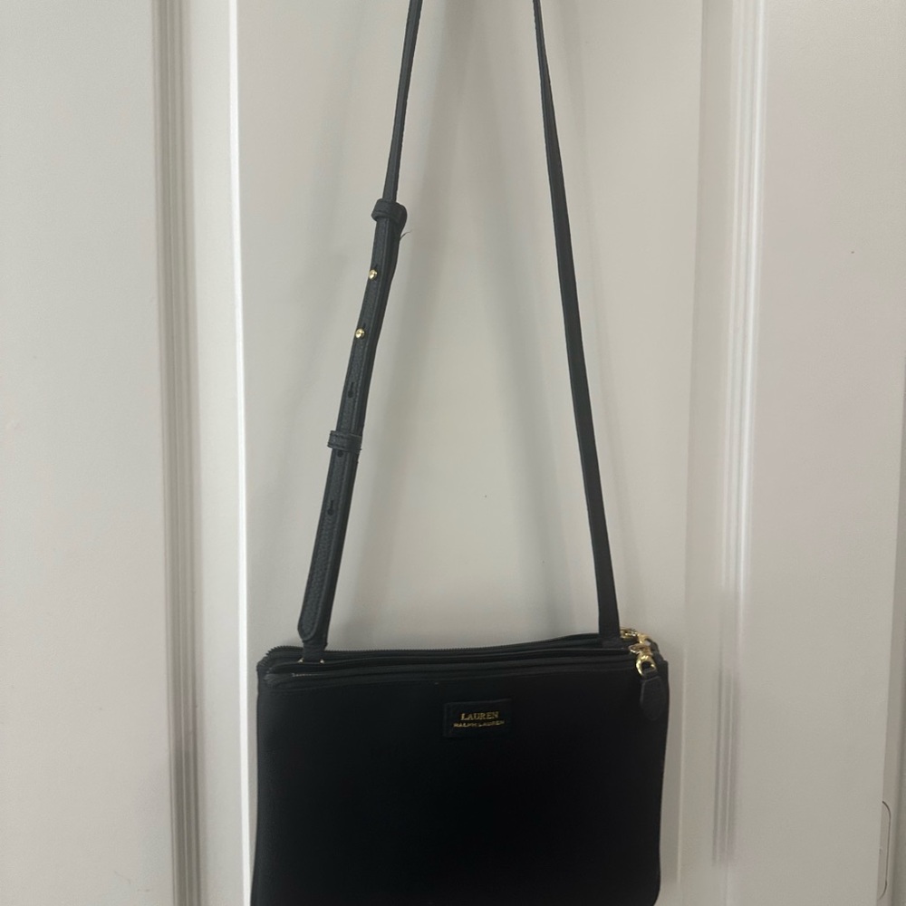Ralph Lauren Black Crossbody Bag with Minimalist Design